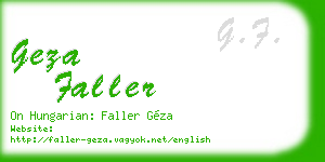 geza faller business card